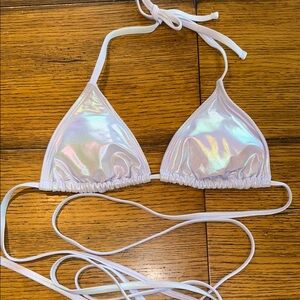 Purple Iridescent Bikini Halter Top